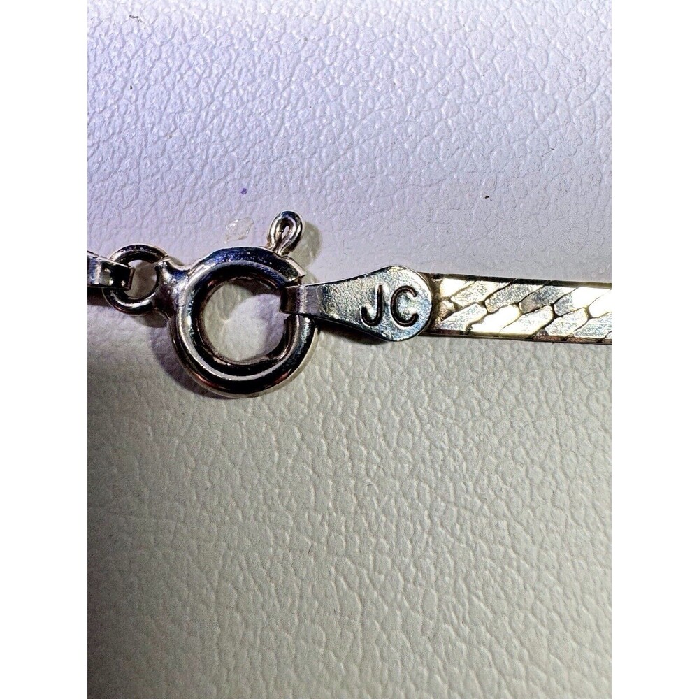 Sterling Silver Necklace 925 Made In Italy 18 Inch - Picture 7 of 8
